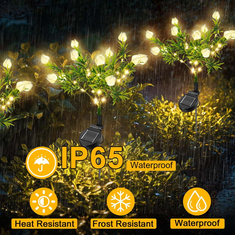 💐Spring Sale 40% Off💕Waterproof Solar Gardenia Flower Lights(2Pack)