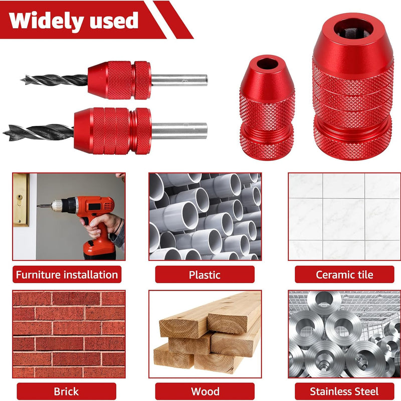 🔥🛠️Professional Drill Depth Stop Kit (2Pcs) - 💪Heavy-Duty Aluminum Alloy | Perfect Depth Control Every Time | Woodworking Essential